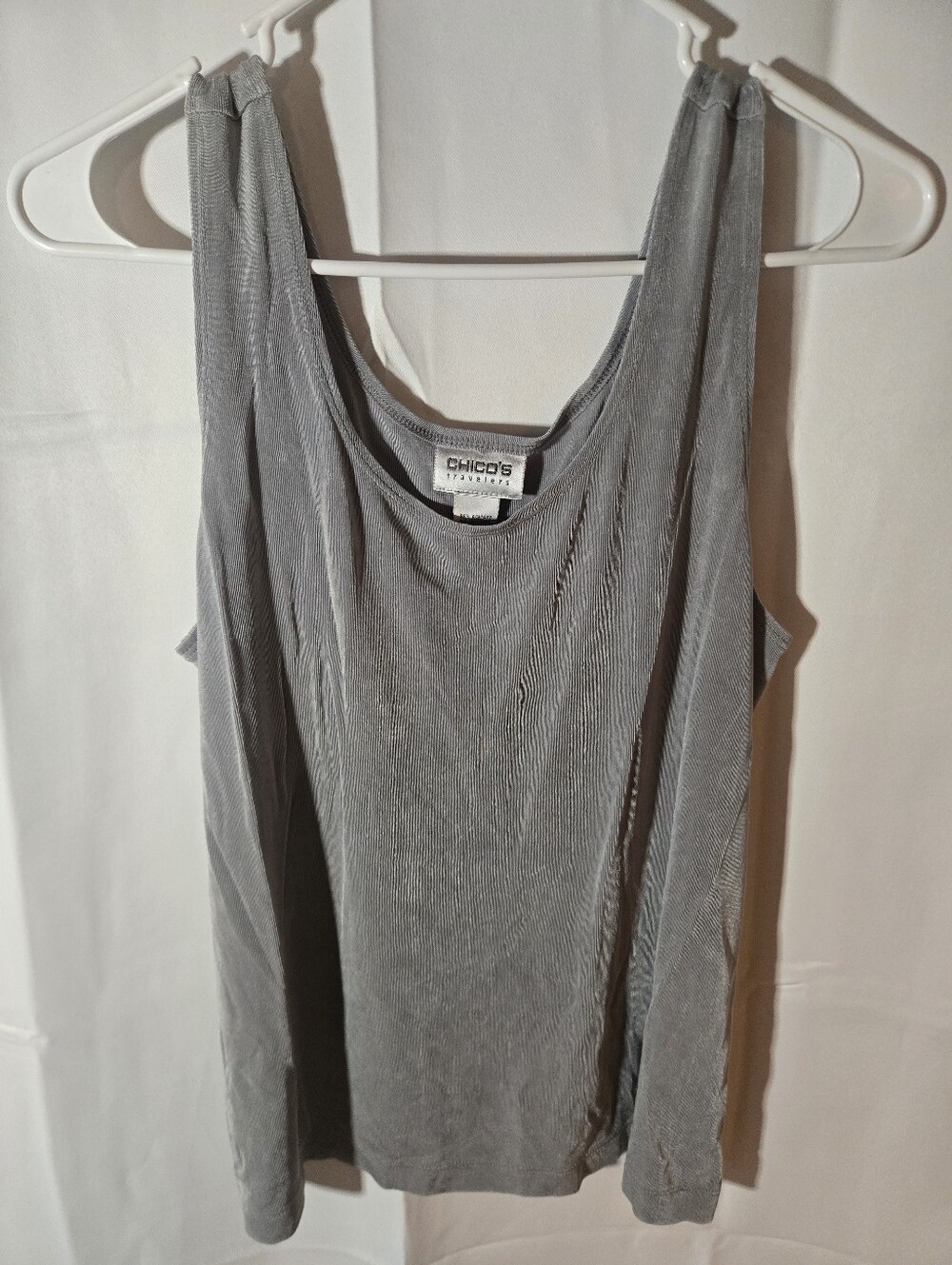 Chico's Light Gray Ribbed Tank Top
